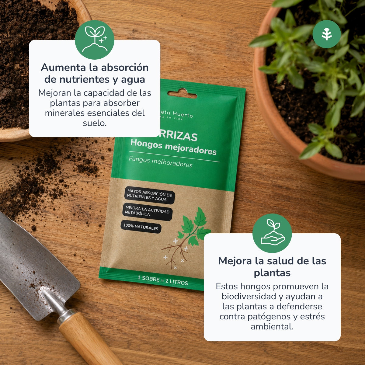 Mycorhizes Planeta Huerto Sachet pour 2 L