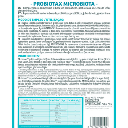 Probiotax Microbiote avec probiotiques et prébiotiques WeBotanix 150 g