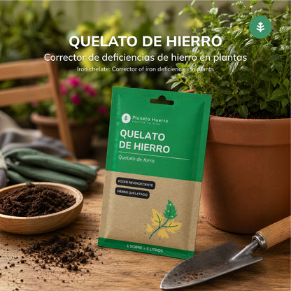 Pack de chélate de fer soluble Planeta Huerto 5 unités pour 25 L