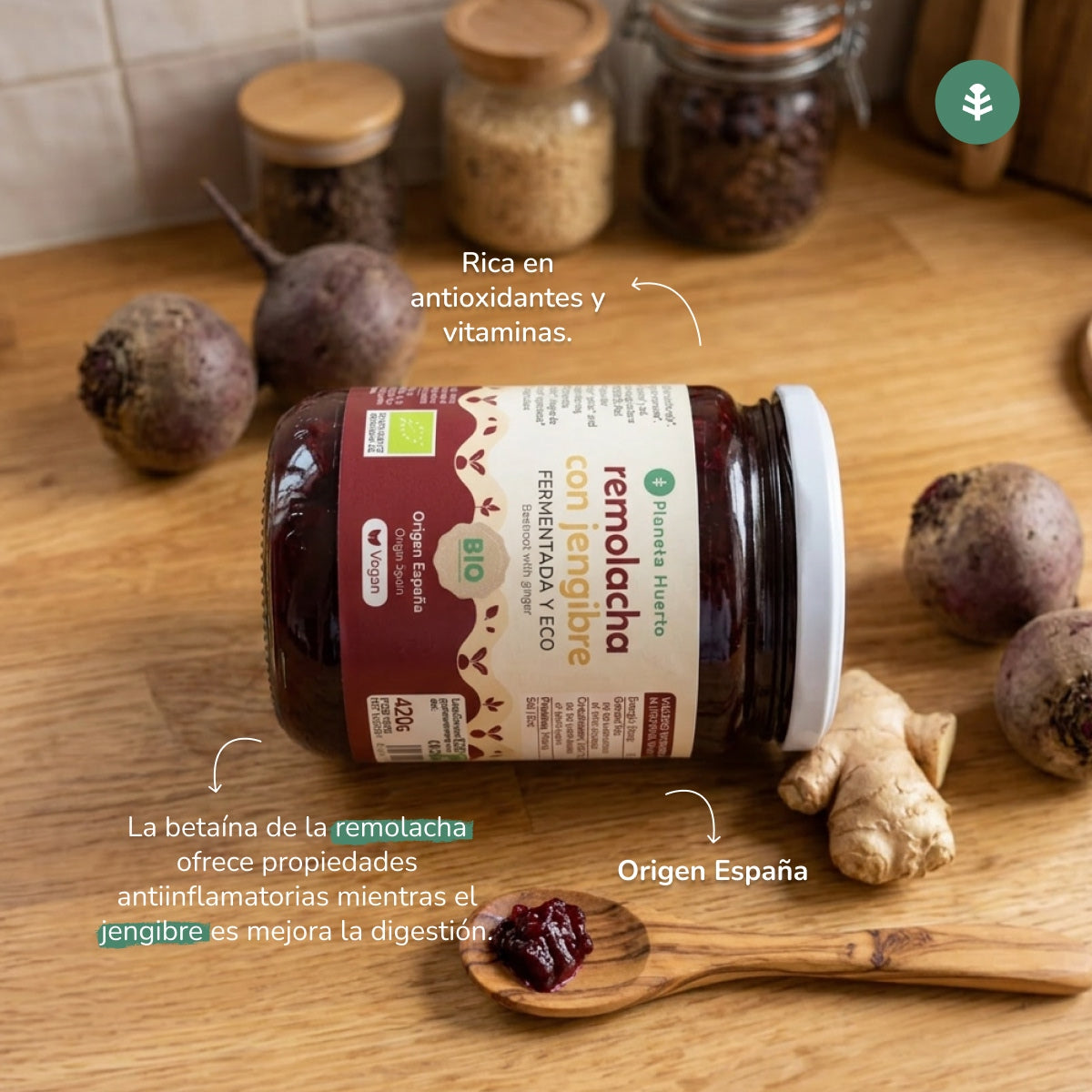 Betterave fermentée au gingembre Eco Planeta Huerto 420 g