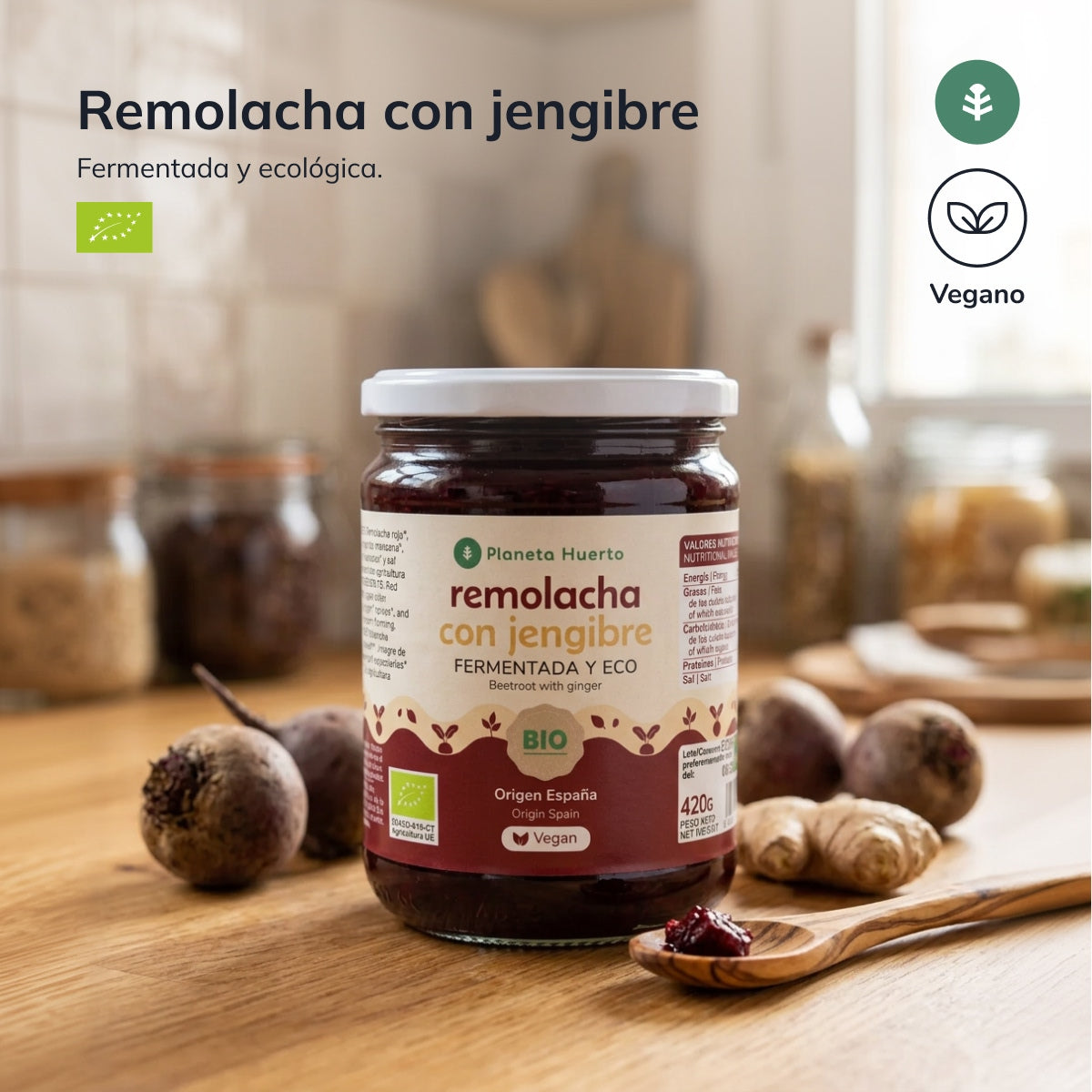 Betterave fermentée au gingembre Eco Planeta Huerto 420 g