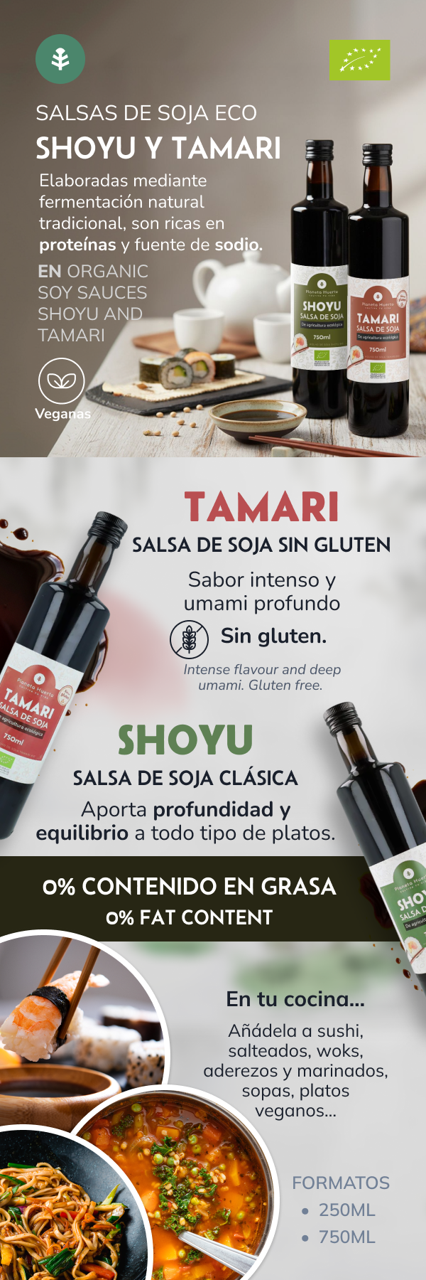 Sauce soja ECO Planeta Huerto 750 ml